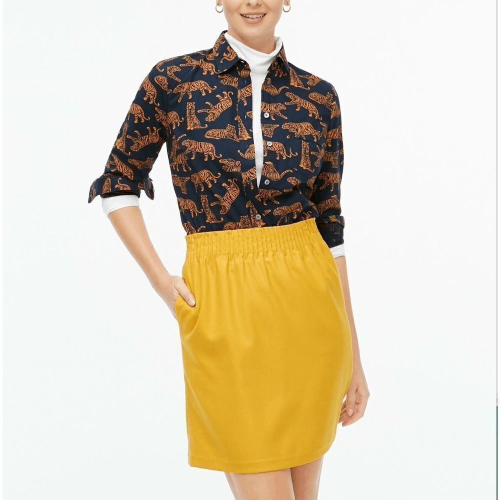 J. Crew Tiger Print Button Down Size XXS
